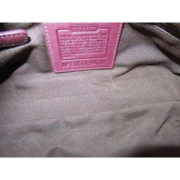 SOLD Coach 2005 Vintage Canvas & Suede Signature Demi Baguette Sufflette Bag - Picture 6 of 12